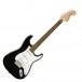 Squier Affinity Series Stratocaster Mustang Micro Pack, Black, with Gig Bag and HD9 Headphones - Front