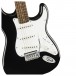 Squier Affinity Series Stratocaster Mustang Micro Pack, Black, with Gig Bag and HD9 Headphones - Bridge