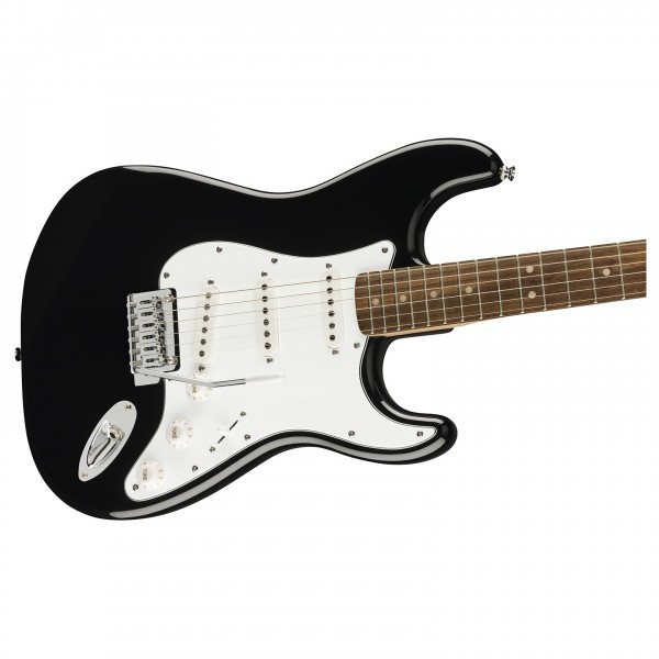 Squier Affinity Series Stratocaster Mustang Micro Pack, Black, with Gig Bag and HD9 Headphones - Body