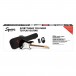 Squier Affinity Series Stratocaster Mustang Micro Pack, Black, with Gig Bag and HD9 Headphones - Packaging 1