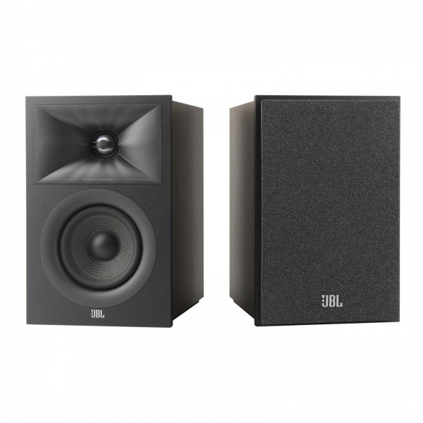 JBL Stage 240B Bookshelf Speakers (Pair), Black Front View