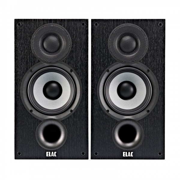 ELAC Debut B5.2 Bookshelf Speaker (Pair), Black Ash at AV.com
