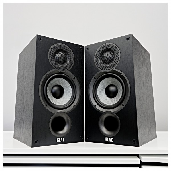 ELAC Debut B5.2 Bookshelf Speaker (Pair), Black Ash at AV.com