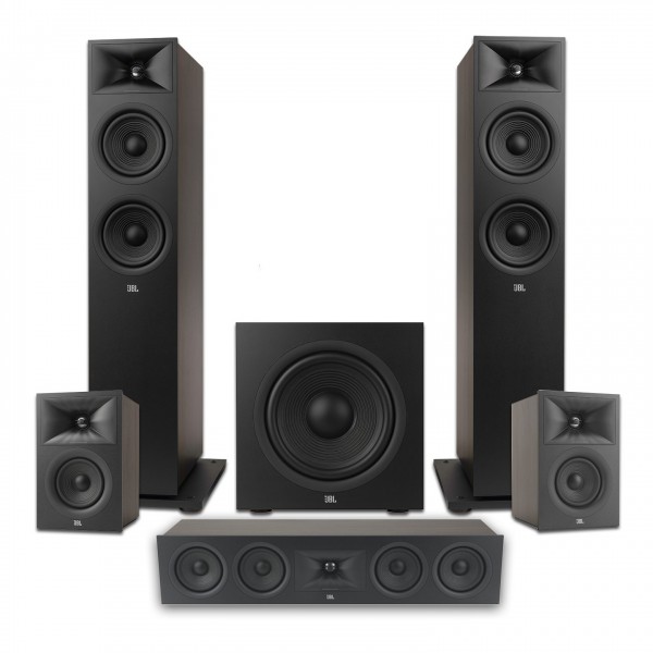 JBL Stage 260F 5.1 Speaker Package, Black Front View 2