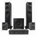 JBL Stage 260F 5.1 Speaker Package, Black Front View 2