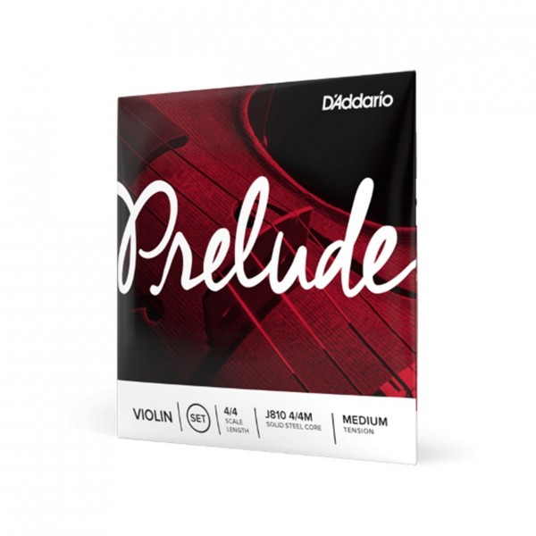 D'Addario Prelude Violin String Set, 4/4 Size, Medium 