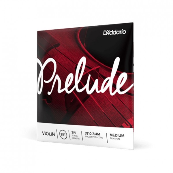 D'Addario Prelude Violin String Set, 3/4 Size, Medium
