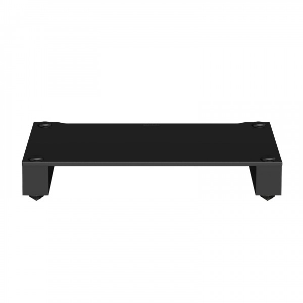 Blok Stax 2G Shelf Base, Glass & High Gloss Black - Front