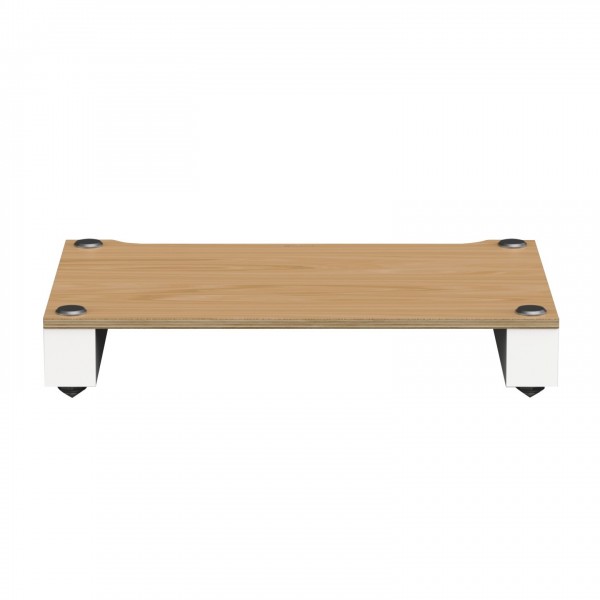 Blok Stax 2G Shelf Base, Natural Ash & Satin White - Front