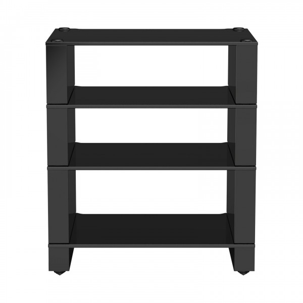 Blok Stax 2G Collection 4, Glass & High Gloss Black Front View 2