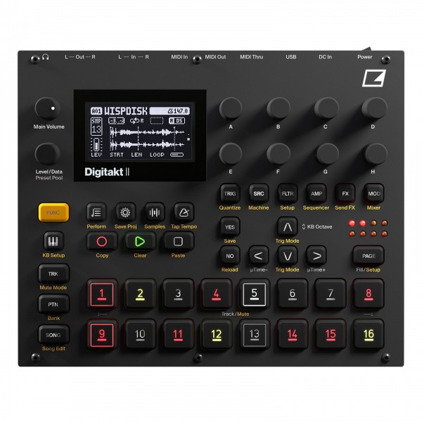 Elektron Digitakt 2 Drum Computer and Sampler - Top