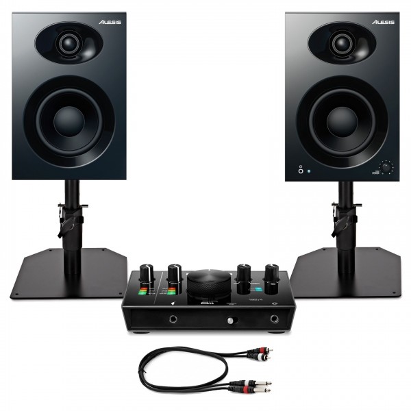 M-Audio AIR with Alesis ELEVATE 4 Studio Monitors Complete Studio Bundle - Full Package