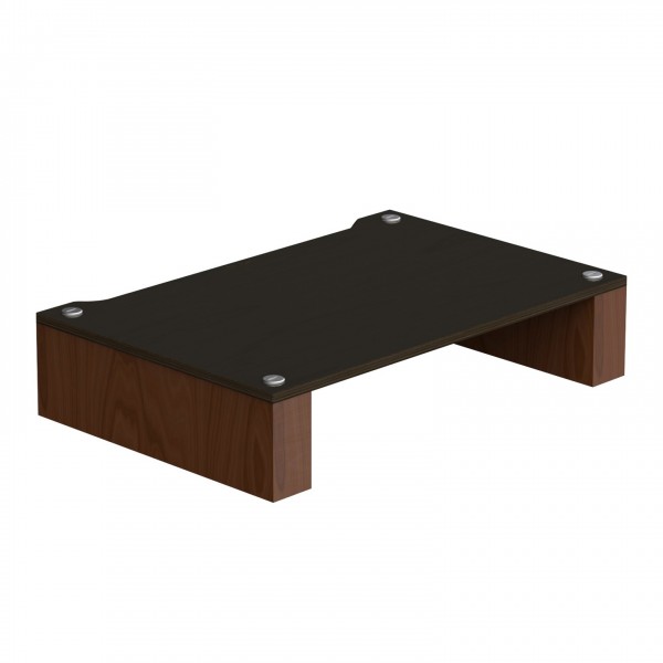 Blok Stax 2G Shelf 120, Black Ash & Natural Walnut Front View