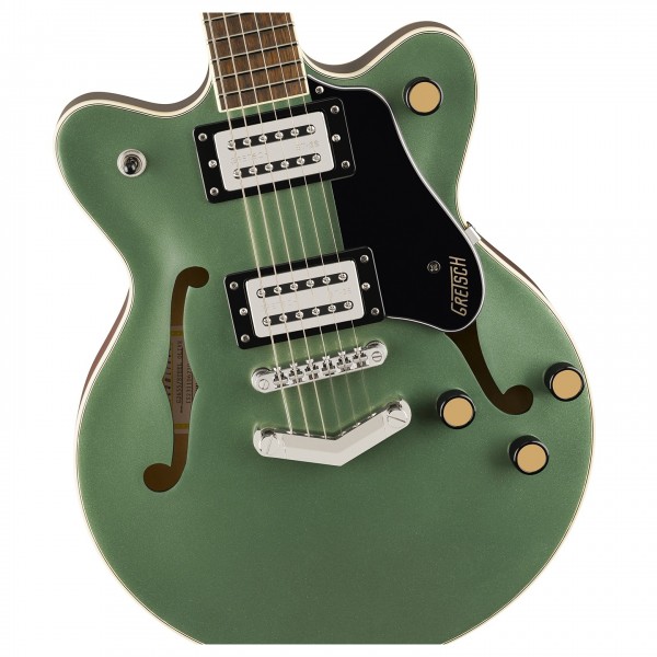 Gretsch G2655 Streamliner Center Block Jr. Double-Cut with V-Stoptail, Steel Olive - Bridge