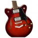 Gretsch G2655 Streamliner Center Block Jr. Double-Cut with V-Stoptail, Claret Burst - Bridge