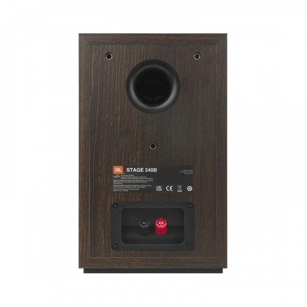 JBL Stage 240B Bookshelf Speakers (Pair), Black Back View