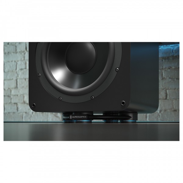 IsoAcoustics Aperta SUB XL Subwoofer Isolation Stand - Lifestyle