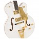 Gretsch Falcon Hollow Body with String-Thru Bigsby and Gold Hardware, Ebony Fingerboard, White - Bridge