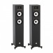 JBL Stage A170 Floorstanding Speakers (Pair), Black Front View (Bundle)