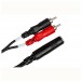 Hosa YPR-257 Stereo Breakout, 1/4 in TRSF to Dual RCA - Angled