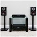 Blok STAX 450X Hi-Fi and Vinyl Rack, Black Gloss and Etched Glass - lifestyle