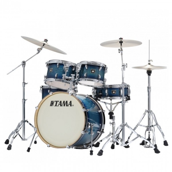 Tama Superstar Classic 20" w/ Hardware, Blue Lacquer Burst - Angle