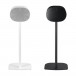 Mountson Floor Stand for Sonos Era 300 (Pair), Black and White Front View