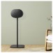 Mountson Floor Stand for Sonos Era 300 (Pair), Black Lifestyle View