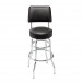 Fender Blackout Backrest Barstool with Embossed Logo, 30