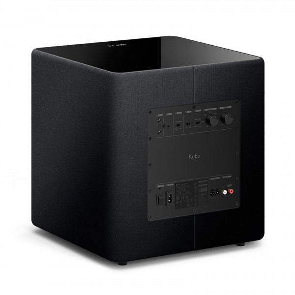 KEF Kube 10 MIE Subwoofer, Black - rear angled