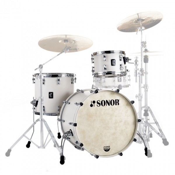 Sonor SQ1 22" 3 Piece Shell Pack, Satin Pure White