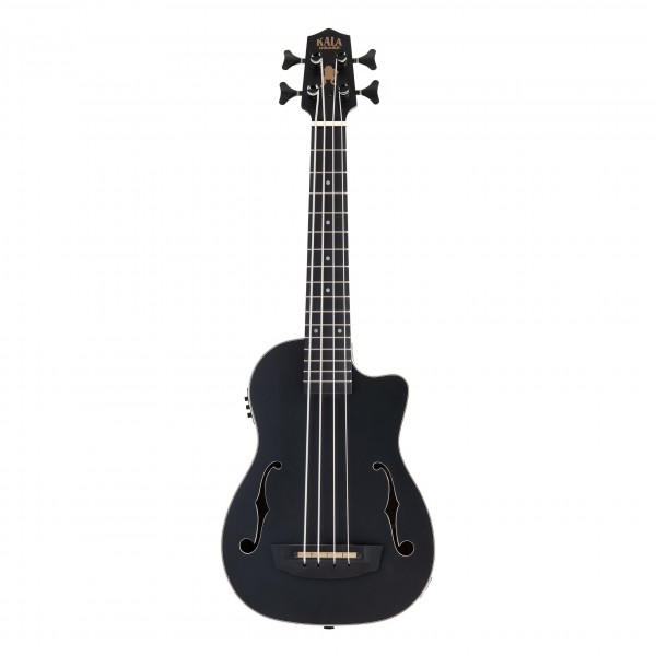 Kala Matte Black Journeyman U-Bass, Fretted w/Bag