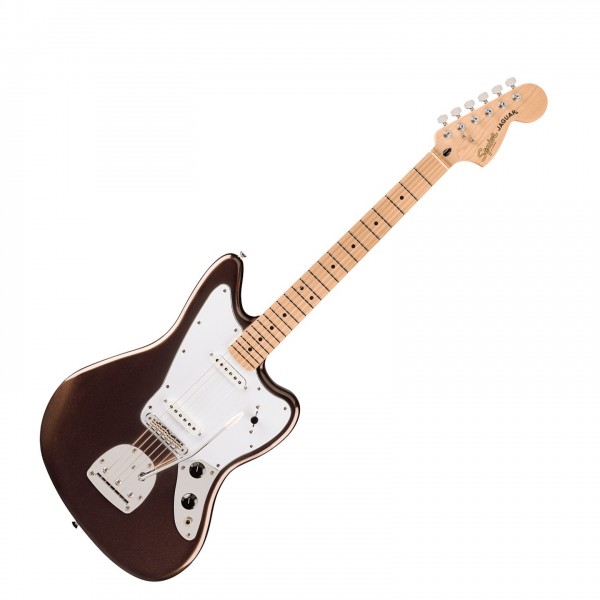 Squier Affinity Series Jaguar, Maple Fingerboard, White Pickguard, Mystic Metallic Brown - Front