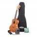 Kala Spruce Top Concert No Binding Bundle w/ Bag, Tuner, Strap & Strings