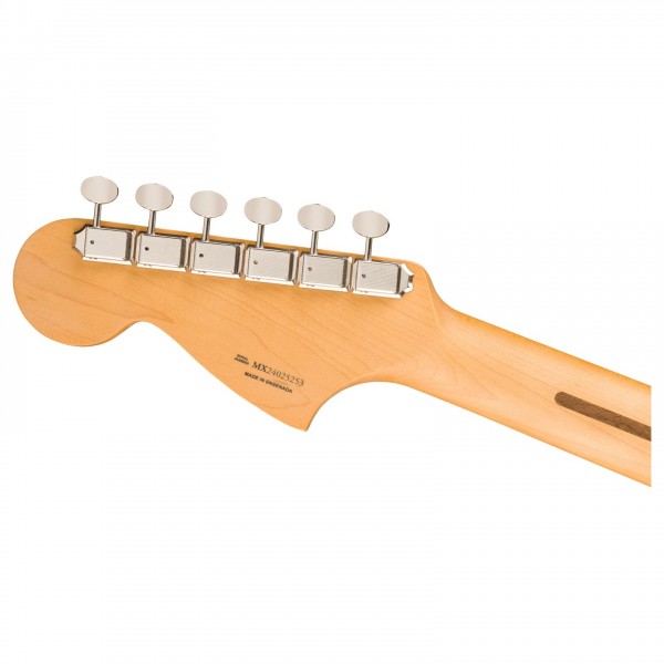 Fender Player II Mustang, Maple Fingerboard, Hialeah Yellow - Headstock, Back