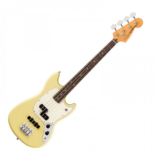 Fender Player II Mustang Bass PJ, Rosewood Fingerboard, Hialeah Yellow - Front