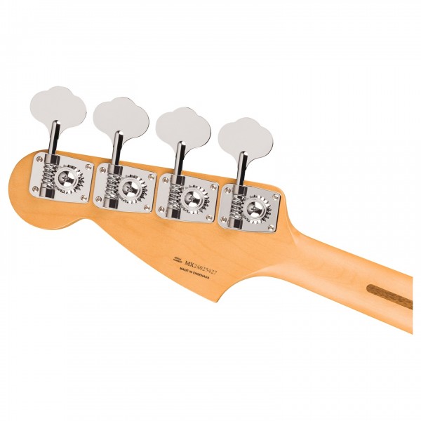 Fender Player II Mustang Bass PJ, Maple Fingerboard, Polar White - Headstock, Back