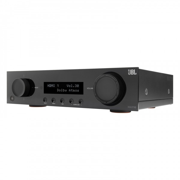 JBL MA710 7.2 Channel 8K AV Receiver, Black - Facing left