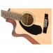 Fender CC-60SCE Left Handed Concert Electro Acoustic, Natural Closeup