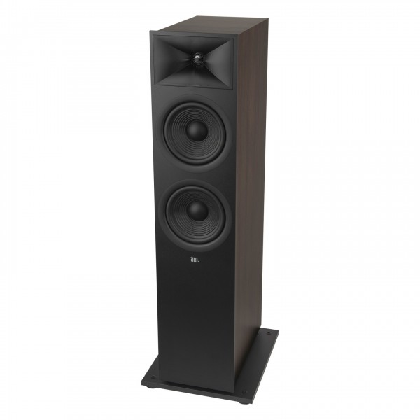 JBL Stage 280F Floorstanding Speaker, Black - Front angled from above