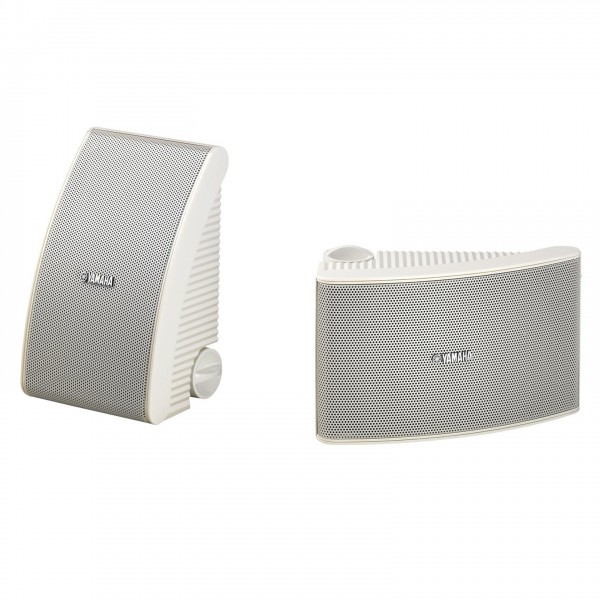 Yamaha NS-AW392 On Wall and Outdoor Speakers, White (Pair) Front View