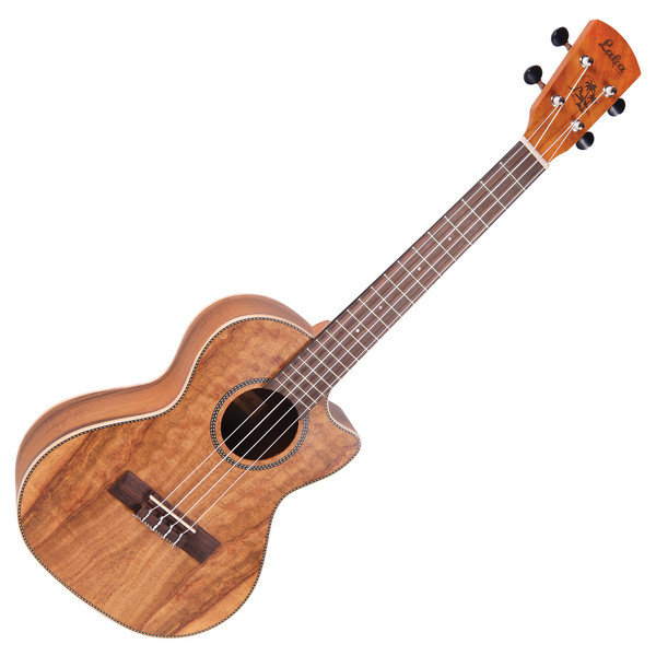 Laka VUT90EA Tenor Electro Acoustic Ukulele, Koa