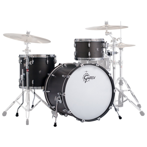 Gretsch Drums Renown Maple 22'' 3 Pc Euro Shell Pack, Satin Black