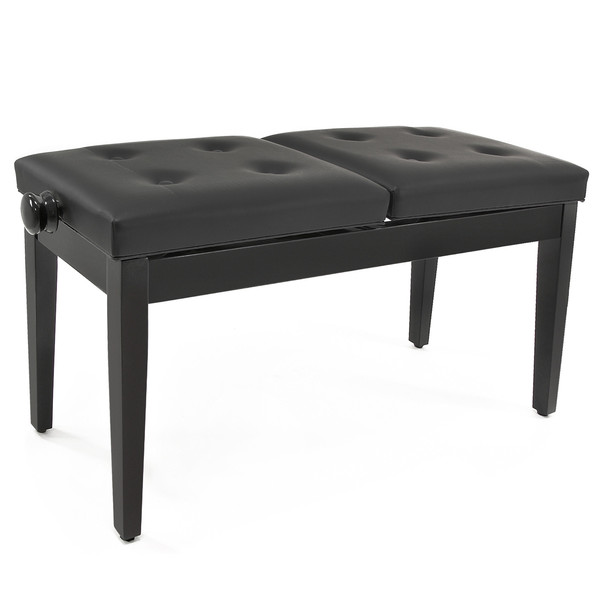 Deluxe Duet Piano Stool, Black