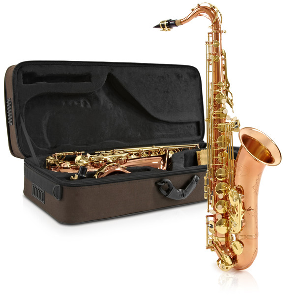 Rosedale Tenor Saxophone, Rose + Gold, By Gear4music