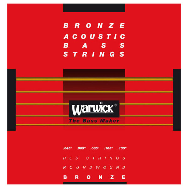 Warwick Red Bronze Acoustic Bass Strings, 5 Long Scale Strings