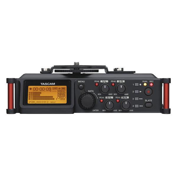 Tascam DR-70D Professional Recorder for DSLR - Front View