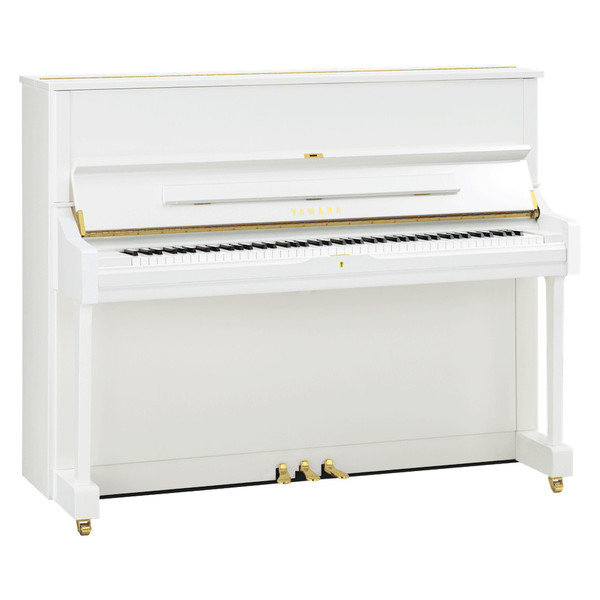 Yamaha U3 Upright Piano, White Polyester