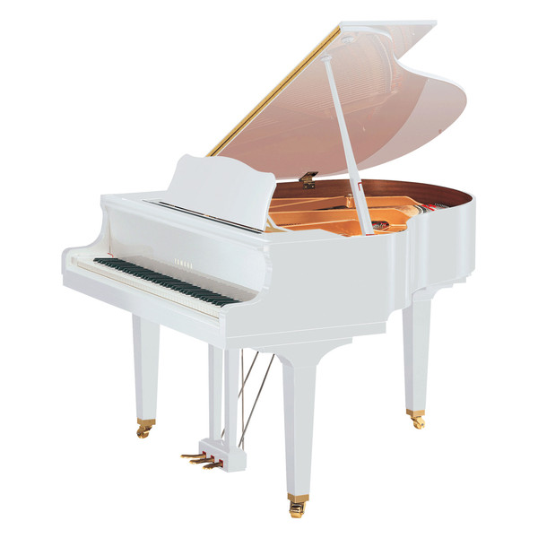 Yamaha GC2 Grand Piano, White Polyester