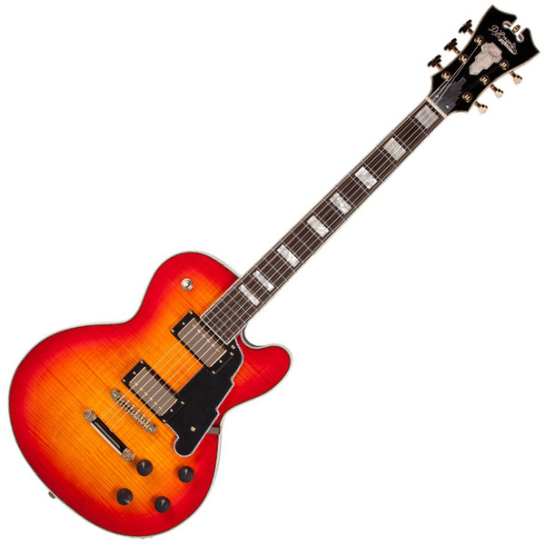 D'Angelico EXSD Solid Body Electric Guitar, Cherry Sunburst